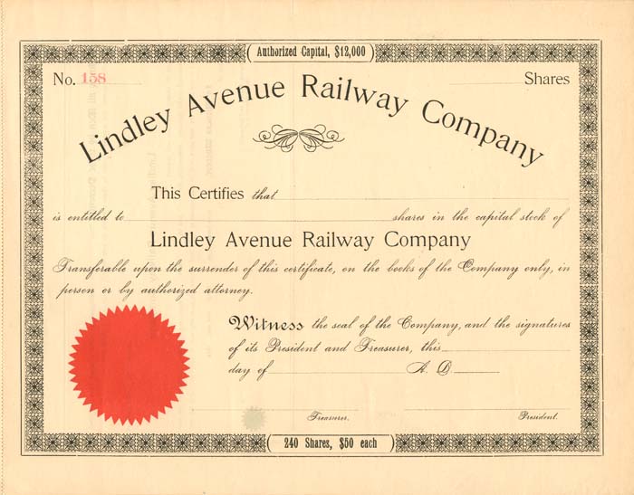 Lindley Avenue Railway Co.